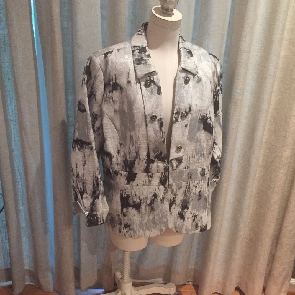 CHRISTOPHER & BANKS Sparkly jacket - XL- NWT - Picture 3 of 9
